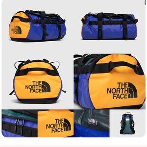 The NORTH FACE Base Duffel Green/Blue/Orange Medium NWT